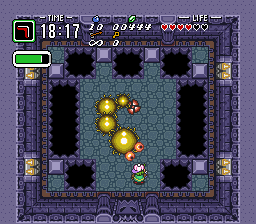 The Hero of Light battles Moldorm.